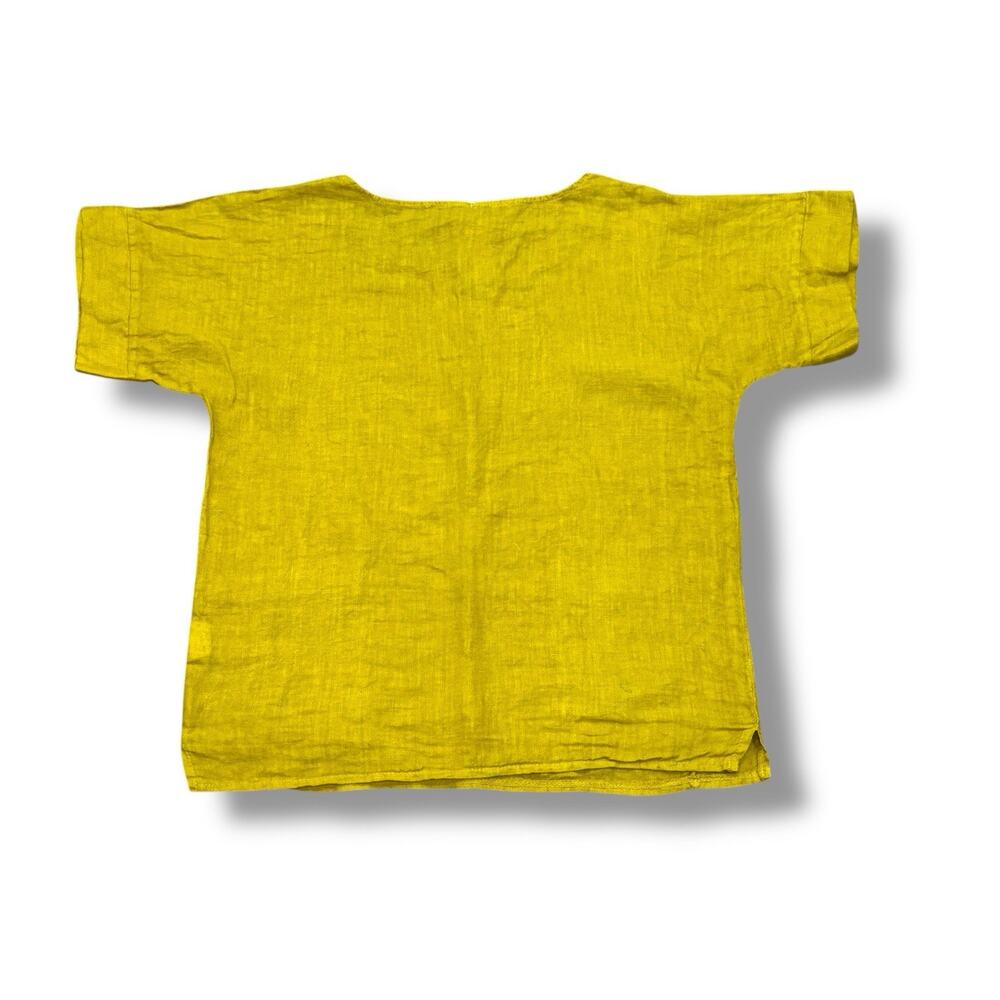 NWT Francesca Bettini Women’s Size L 100% Italian Linen Painter Top Lagenlook - Picture 3 of 3